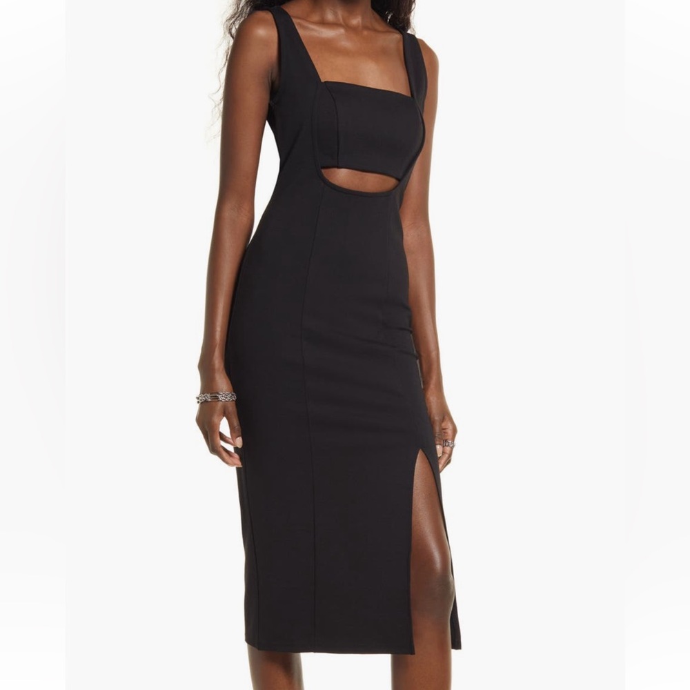 Open Edit Cutout Black Dress